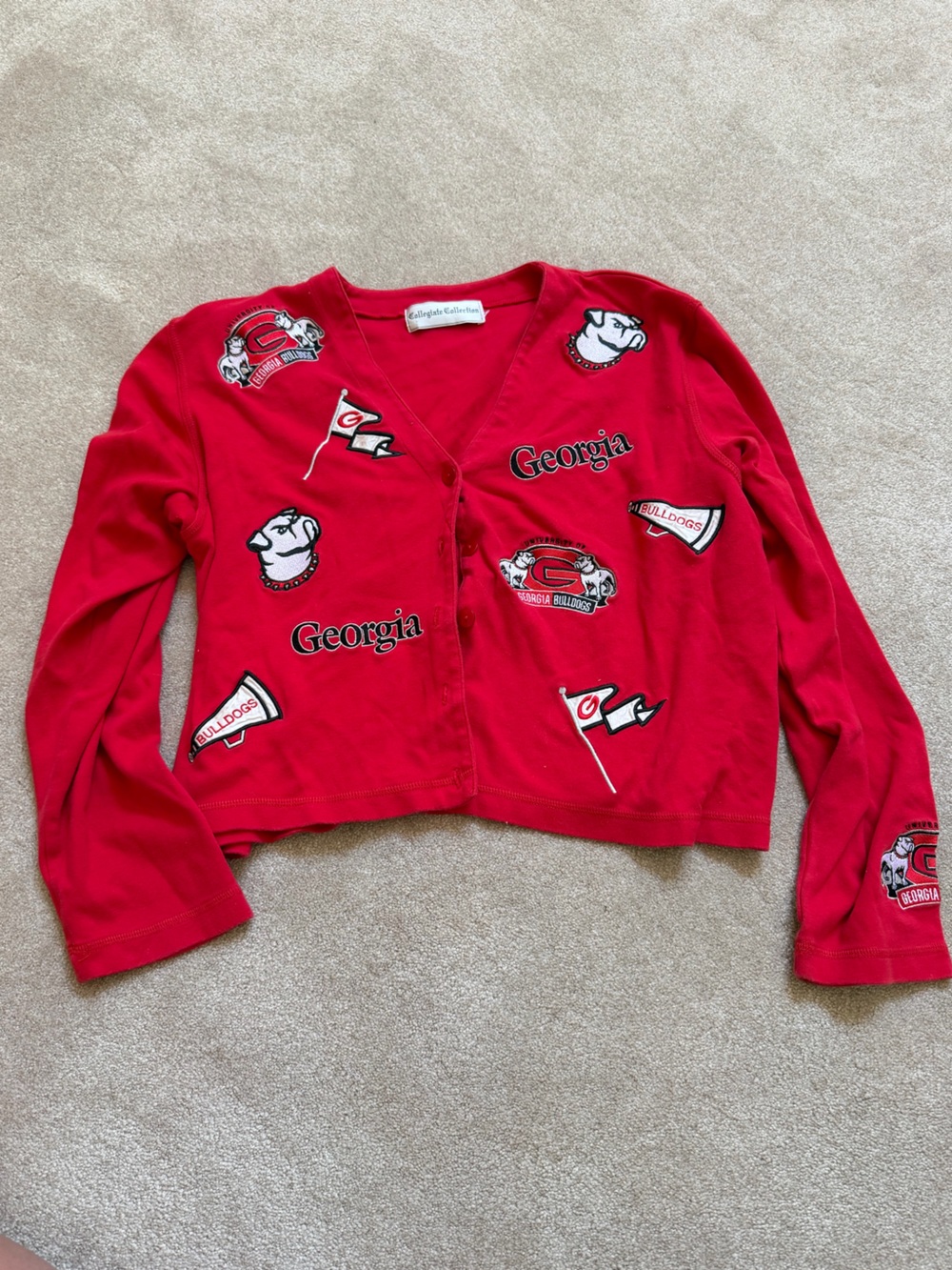 UGA Georgia Bulldogs Red Cardigan